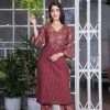 Red lining Kurti Pant-Set