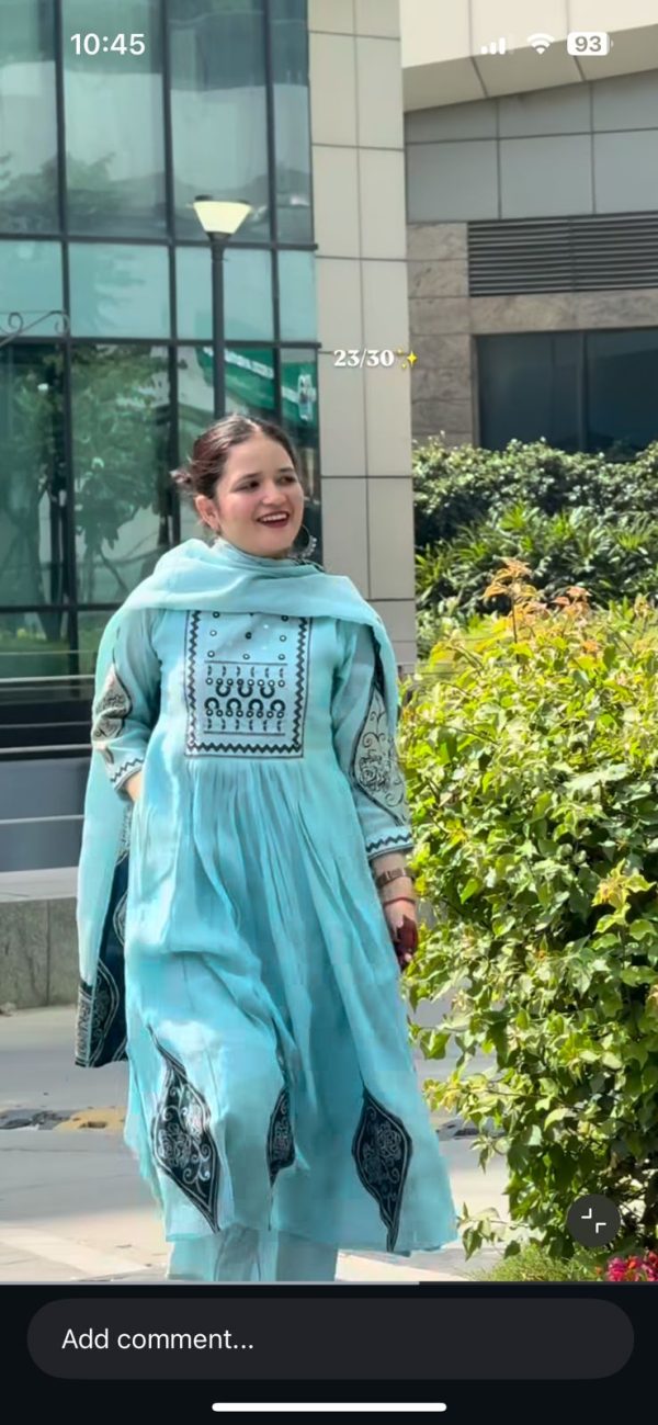 Mal Chanderi 3 psc Dress