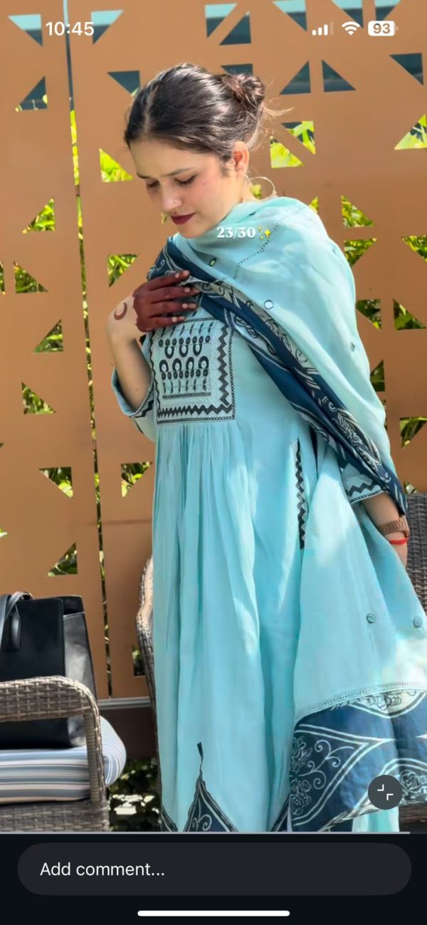 Mal Chanderi 3 psc Dress